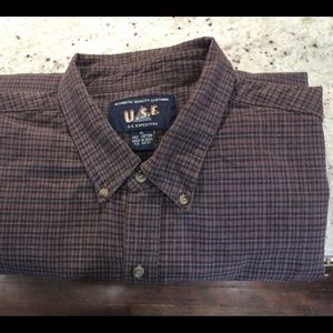 XL Mens plaid long sleeve shirt